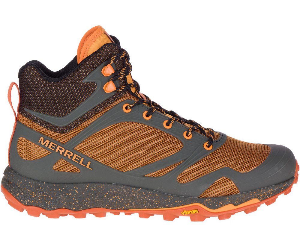Merrell Hiking Boots Orange - Altalight Knit Mid - Mens 76UROCSPB